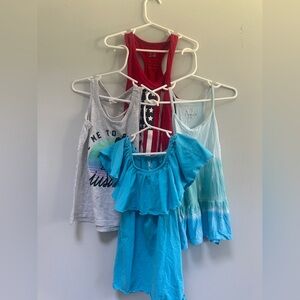 Lot of Four Small Girls Shirts/Tanks